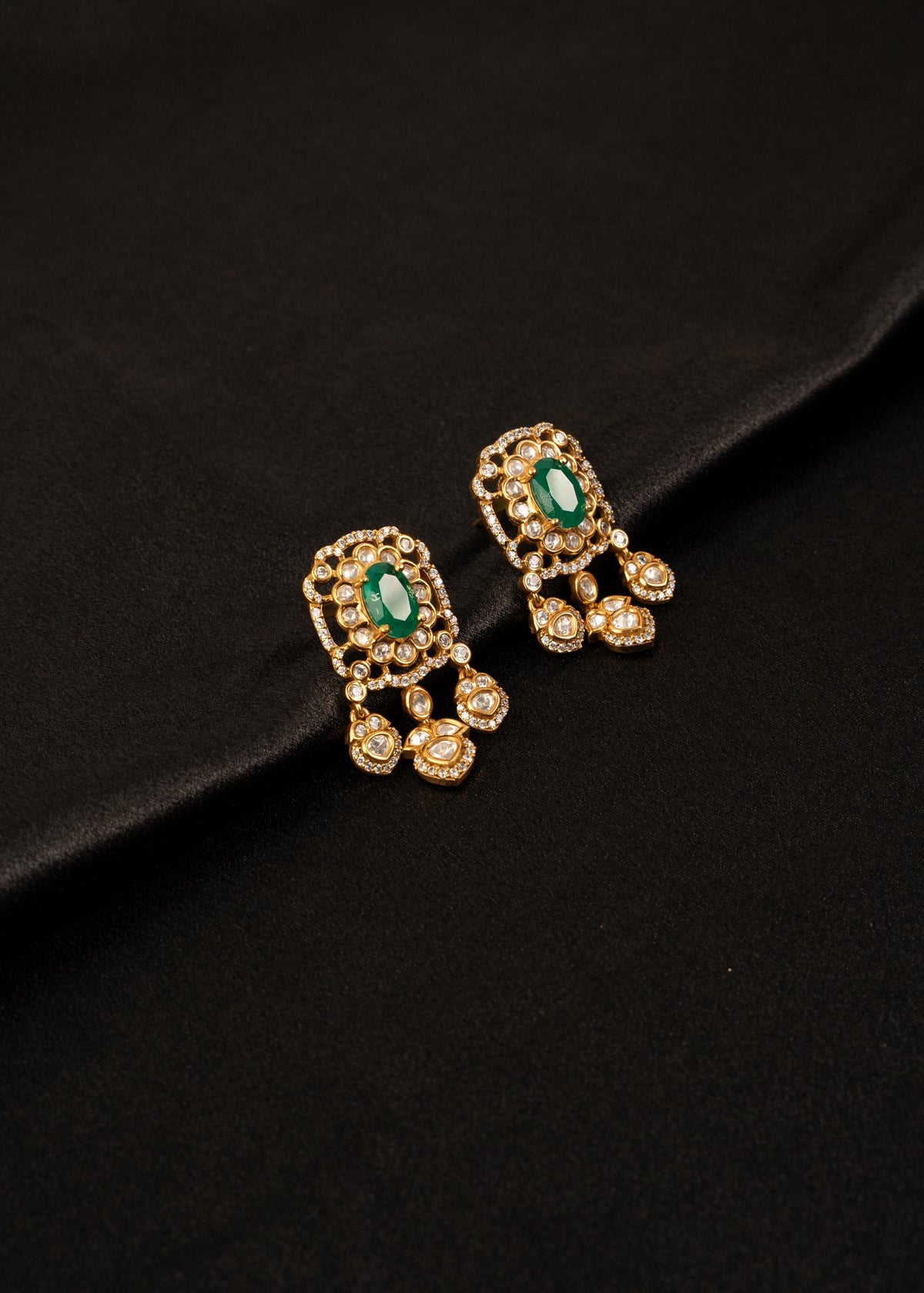 Premium Kundan Stud Earrings/ Indian Jewelry/ Party Wear Earrings/ Traditional Jewelry/ Gold Plated Earrings/ Wedding Jewelry/ Jhumkas/ Mint