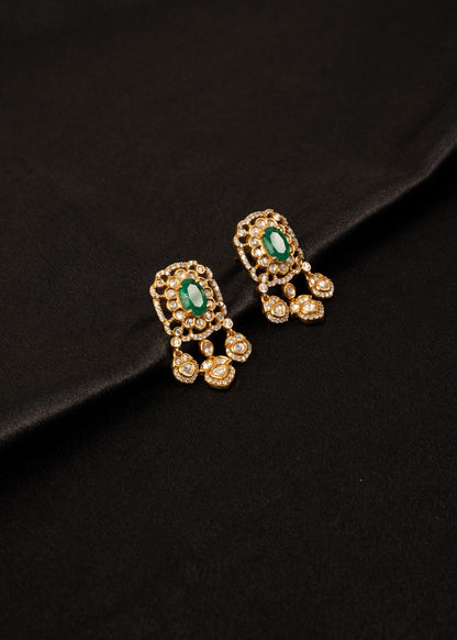 Premium Kundan Stud Earrings/ Indian Jewelry/ Party Wear Earrings/ Traditional Jewelry/ Gold Plated Earrings/ Wedding Jewelry/ Jhumkas/ Mint