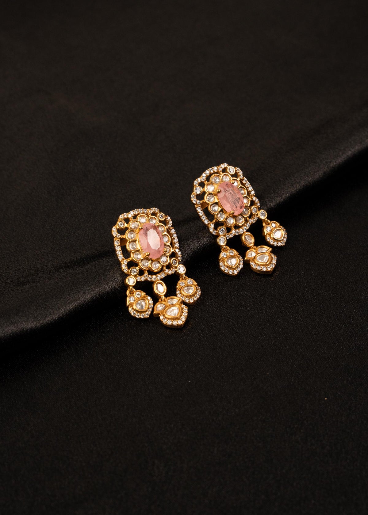 Premium Kundan Stud Earrings/ Indian Jewelry/ Party Wear Earrings/ Traditional Jewelry/ Gold Plated Earrings/ Wedding Jewelry/ Jhumkas/ Mint