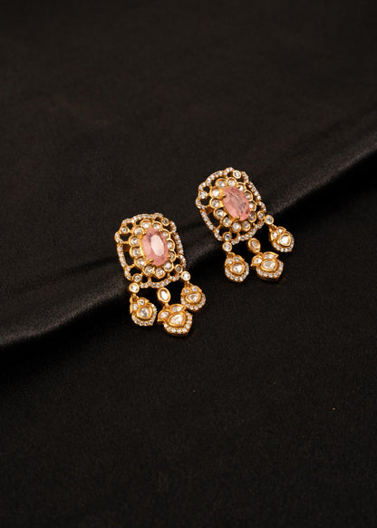 Premium Kundan Stud Earrings/ Indian Jewelry/ Party Wear Earrings/ Traditional Jewelry/ Gold Plated Earrings/ Wedding Jewelry/ Jhumkas/ Mint