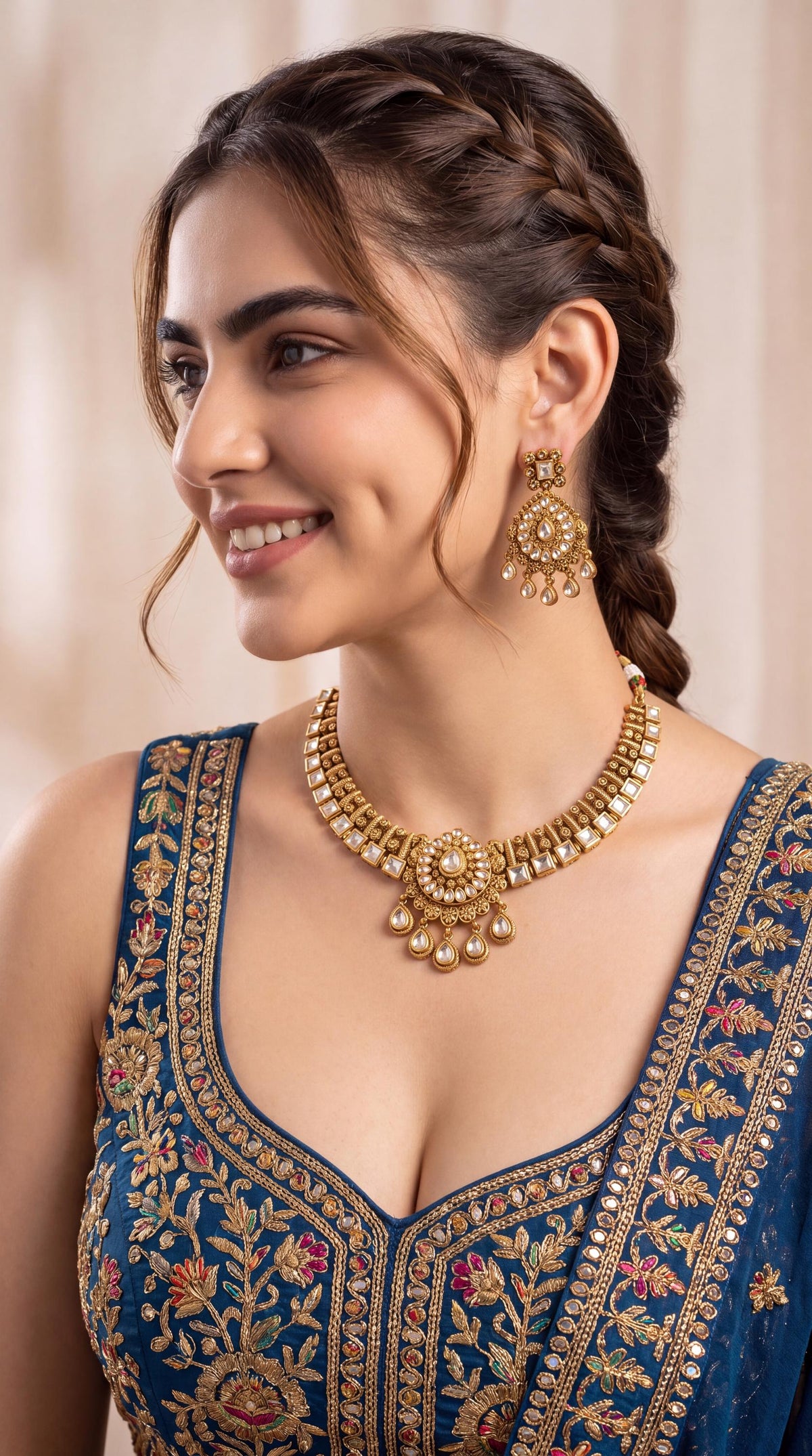 High Quality Kundan Choker Necklace Set/ Indian Jewelry/ Traditional  Jewelry/ Wedding Jewelry/ Statement Necklace/ Antique Choker Necklace
