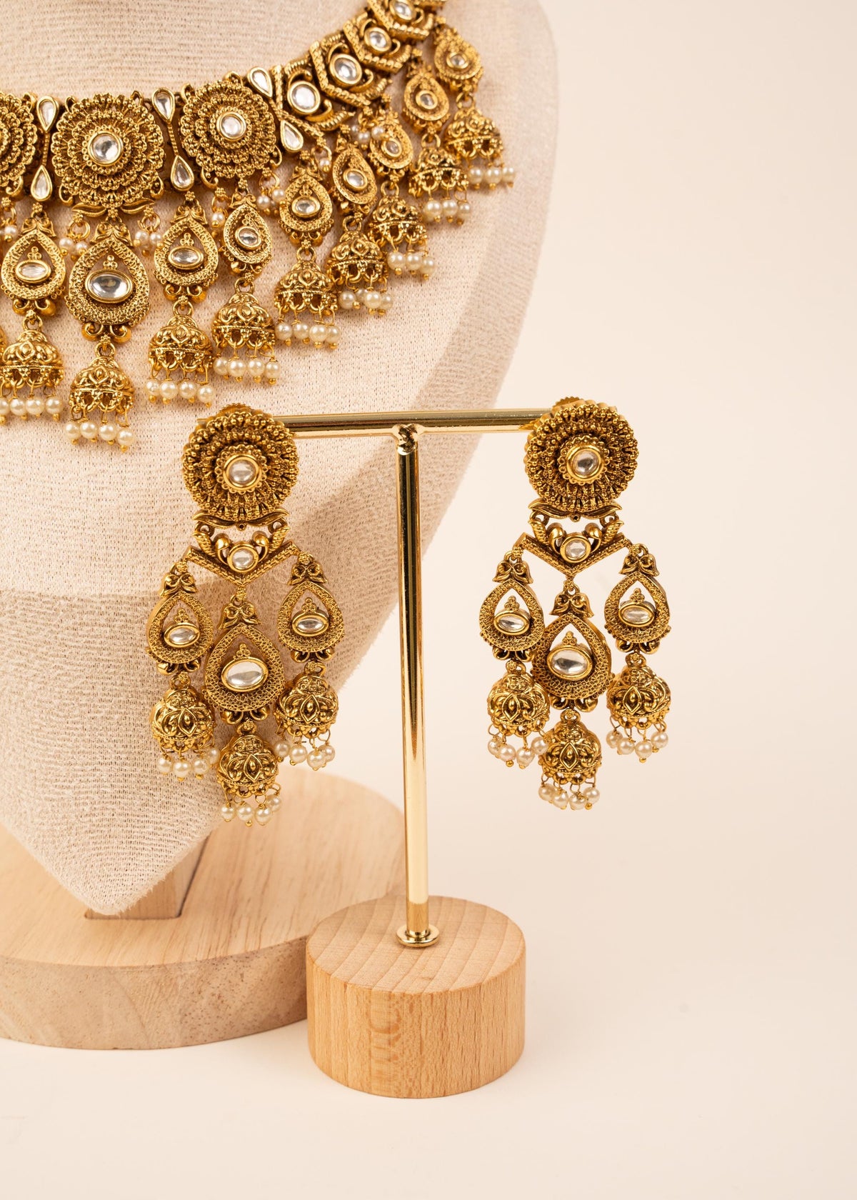 High Quality Kundan Choker Necklace Set With Maang Tikka/ Gold Plated Jewelry/ Antique Jewelry/ Statement Necklace/ Indian Wedding Jewelry
