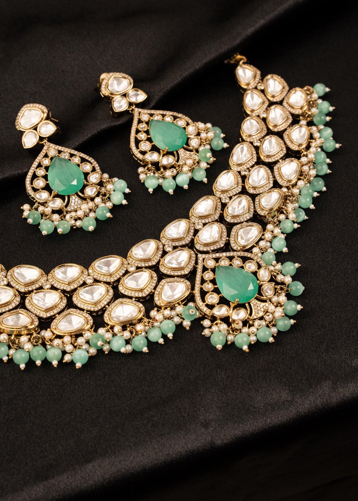 Exclusive Kundan Polki Choker Necklace Set/ Indian Wedding Jewelry/ Gold Plated Jewelry/ Traditional Necklace/ Designer Jewelry/ Statement