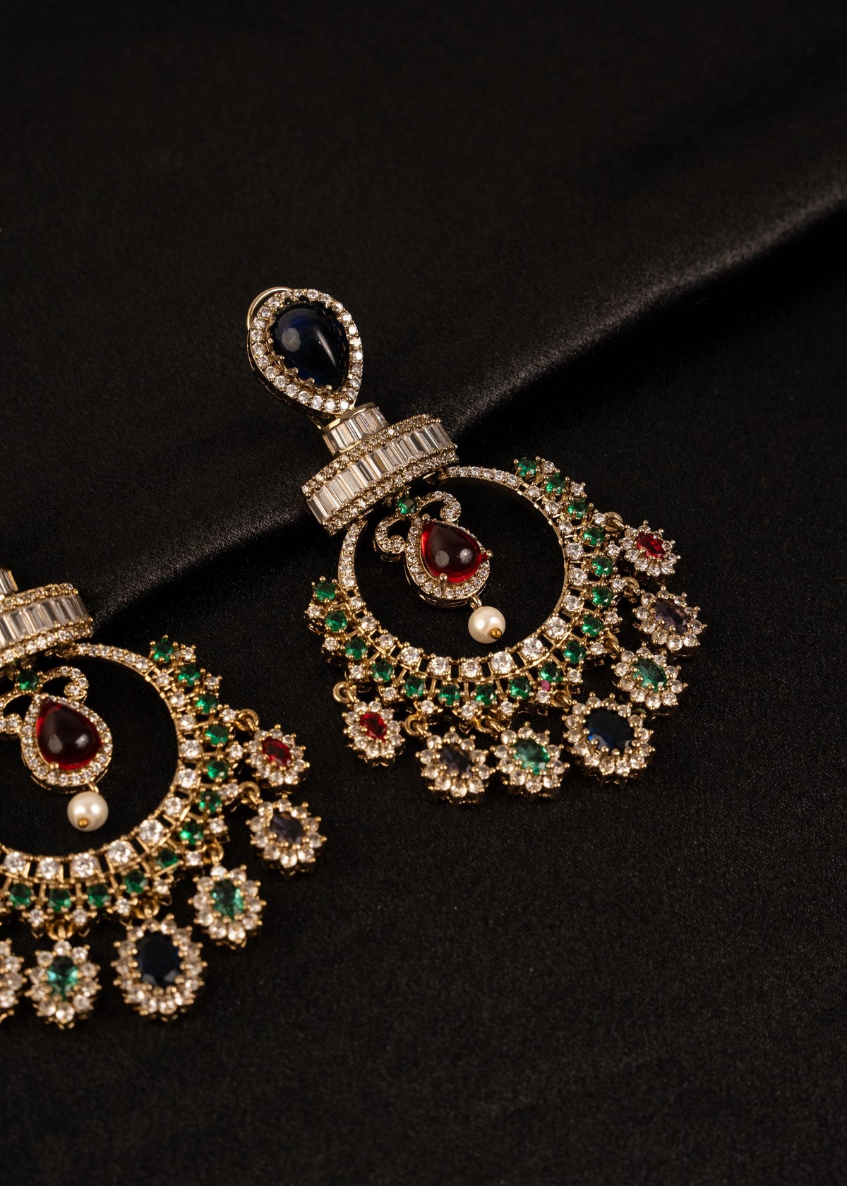 Premium Kundan Pearl Earrings/ Statement Jhumkas/ Indian Earrings/ Wedding Jewelry/ Gold Plated Earrings/ Bridesmaid Jewelry/ Long Earrings