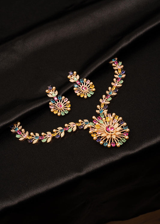 Exclusive Hazuri Laal Choker Necklace Set/ Cocktail Necklace Set/ Designer Necklace Set/ Heritage Statement Set/ Statement Wedding Necklace