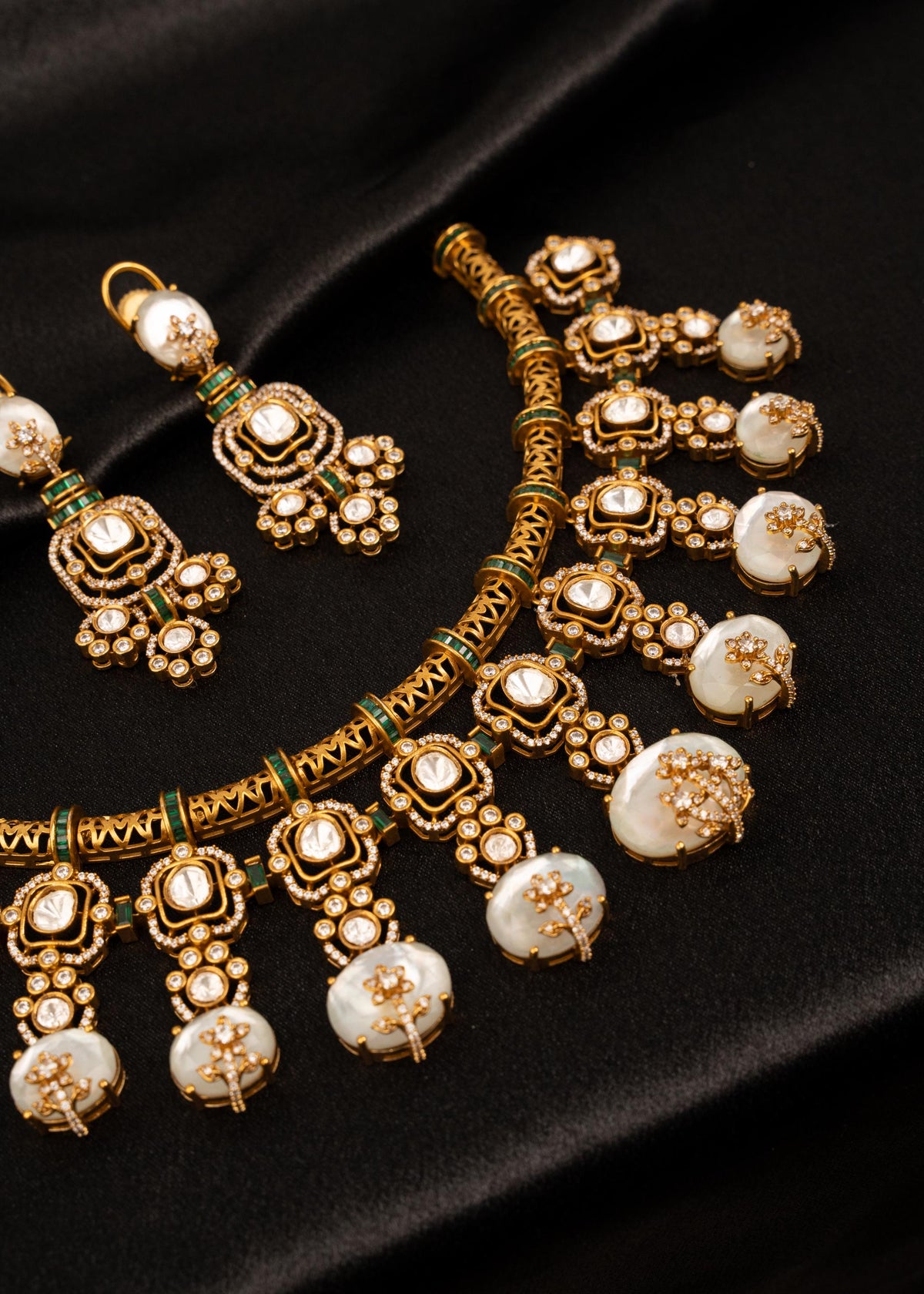 Premium Hasli Style Kundan Choker Necklace Set/ Gold Plated Jewelry/ Designer Wedding Necklace/ Statement Jewelry/ Lightweight Necklace
