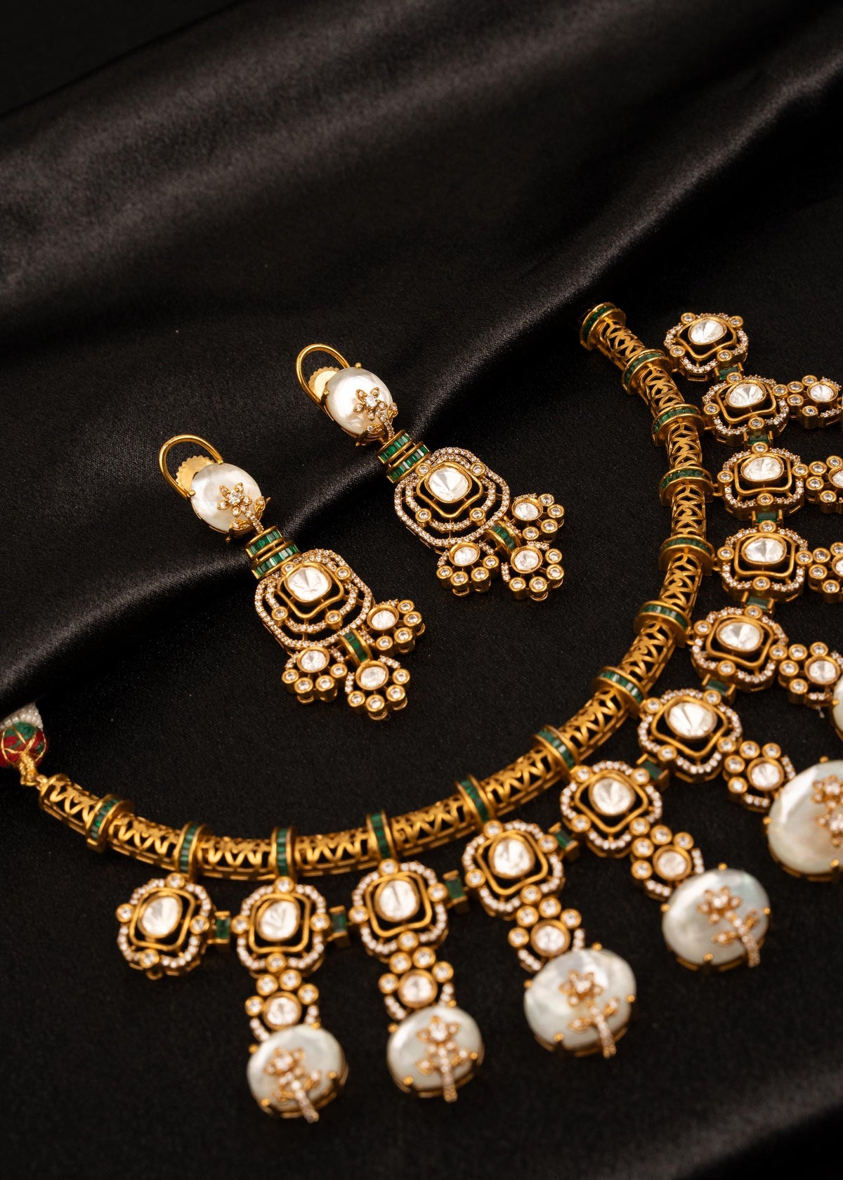 Premium Hasli Style Kundan Choker Necklace Set/ Gold Plated Jewelry/ Designer Wedding Necklace/ Statement Jewelry/ Lightweight Necklace