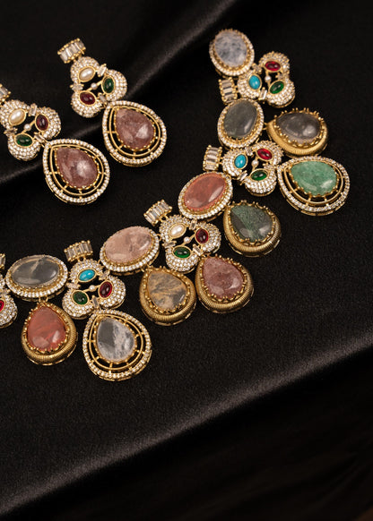 Sabyasachi Inspired Choker Necklace Set/ Designer Necklace/ Indian Wedding Jewelry/ Trendy Statement Necklace/ Wedding Jewelry/ Multicolor