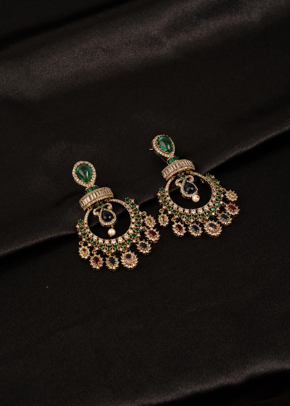 Premium Kundan Pearl Earrings/ Statement Jhumkas/ Indian Earrings/ Wedding Jewelry/ Gold Plated Earrings/ Bridesmaid Jewelry/ Long Earrings