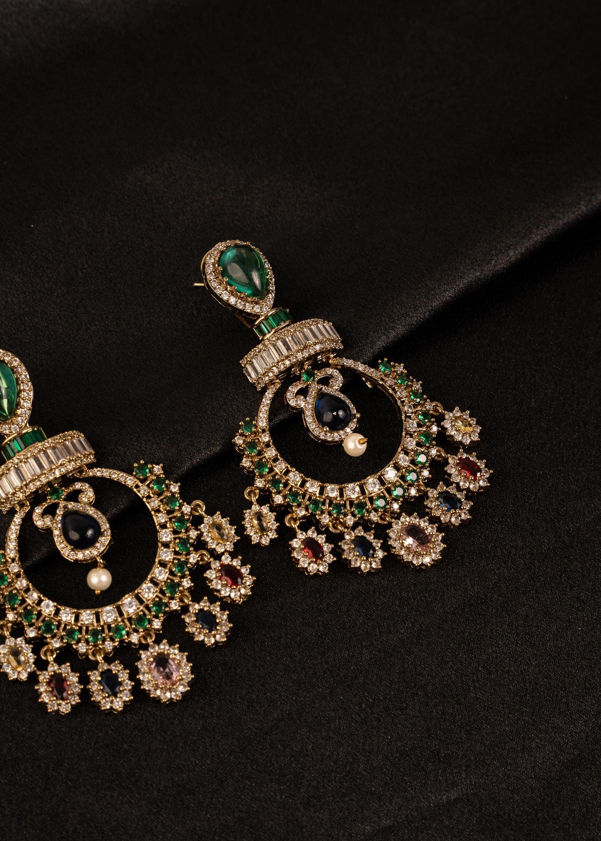 Premium Kundan Pearl Earrings/ Statement Jhumkas/ Indian Earrings/ Wedding Jewelry/ Gold Plated Earrings/ Bridesmaid Jewelry/ Long Earrings