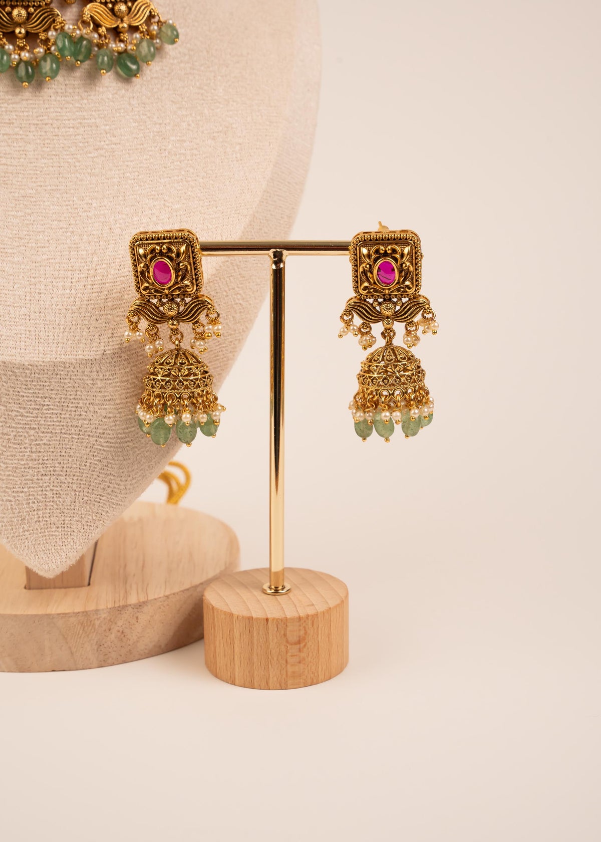 Gold Plated Kundan Choker Necklace Set/ Traditional Jewelry/ Indian Wedding Necklace/ Bridal Jewelry/ Statement Necklace/ Bridesmaid Jewelry