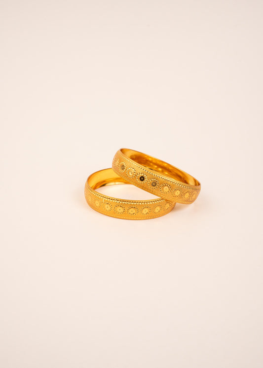 Indian Gold Plated Kada Bangles Set/ Traditional Kada/ Golden Bracelet/ Wedding Bangles/ Heritage Kada/ Indian Jewelry/ Punjabi Kada