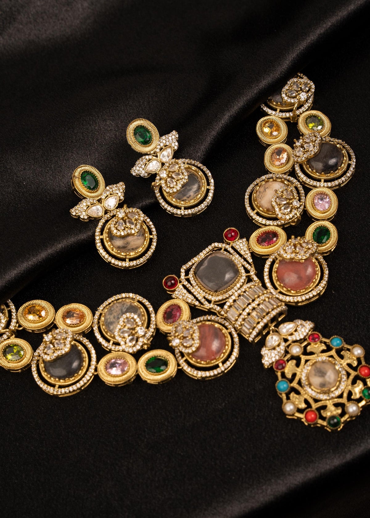 Premium Sabyasachi Inspired Choker Necklace Set/ Indian Statement Necklace Set/ Bollywood Jewelry/ Bridal Necklace/ Kundan Necklace