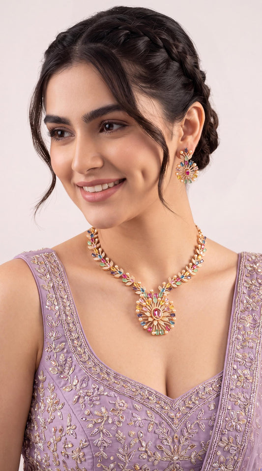 Exclusive Hazuri Laal Choker Necklace Set/ Cocktail Necklace Set/ Designer Necklace Set/ Heritage Statement Set/ Statement Wedding Necklace __etsy:8671825600